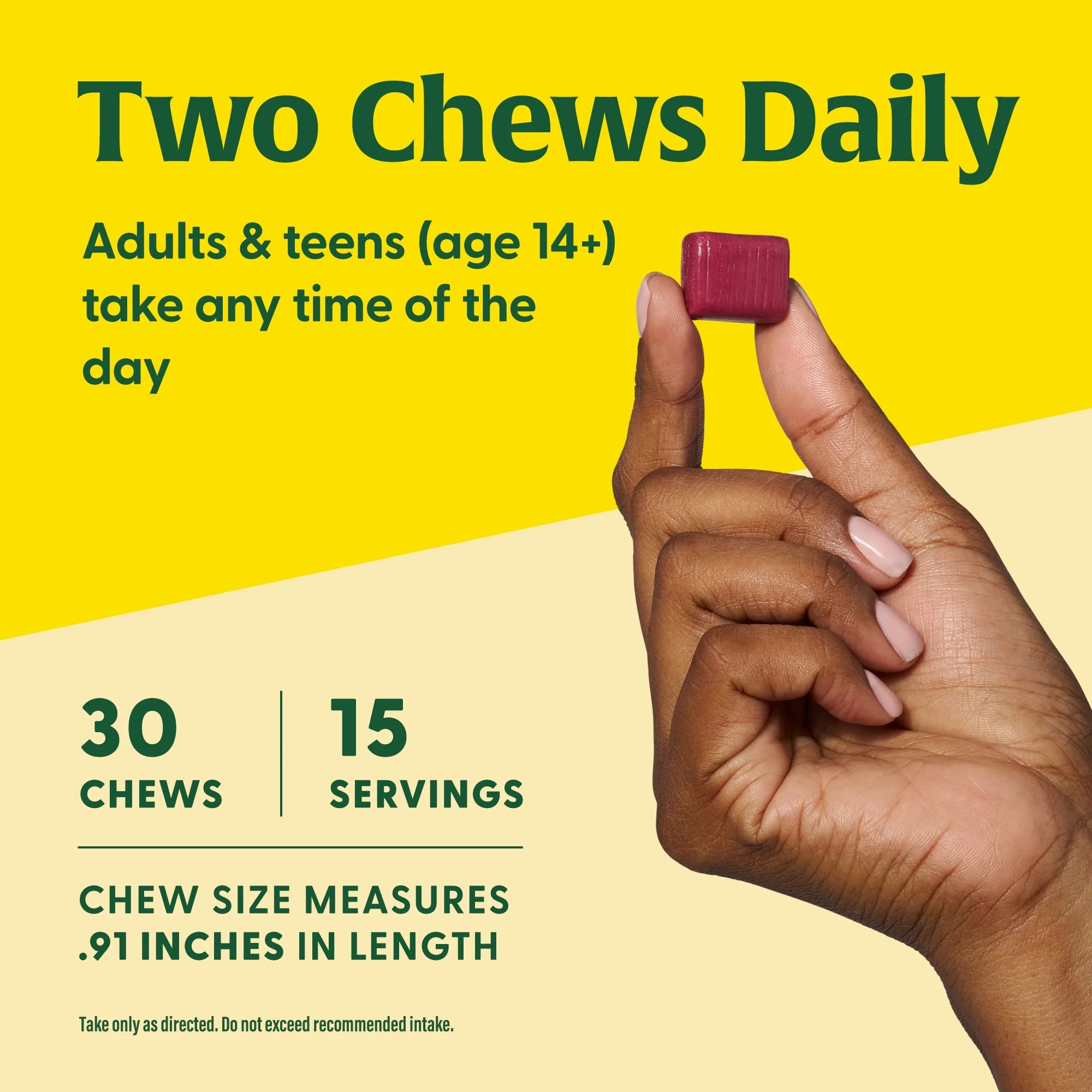 Relax + Calm Magnesium Soft Chews - Citrate & Malate - Grape Flavor - 15 Servings