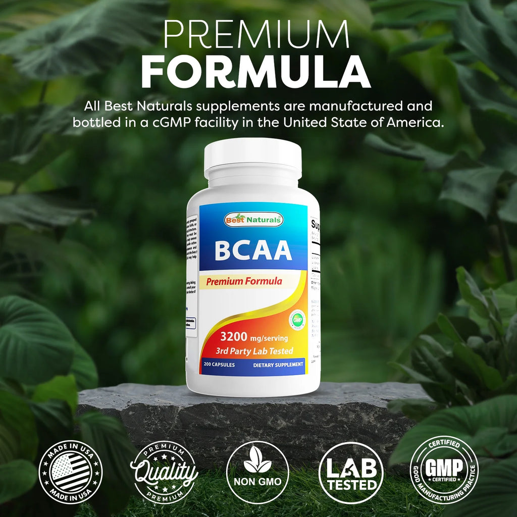 BCAA 3200 Mg Capsules, 200 Count