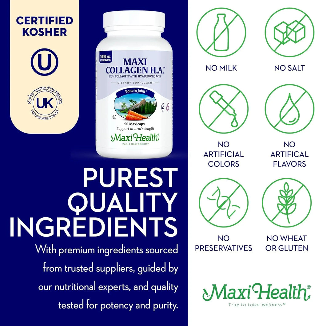 Marine Collagen with Hyaluronic Acid – Joint, Bone & Skin Support – 90 Capsules