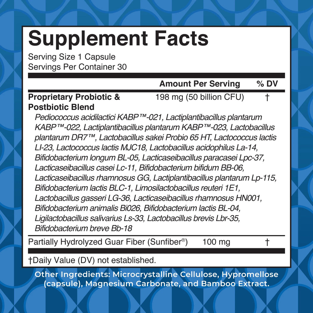 3-In-1 Probiotics Digestive Health Supplement for Women & Men, 50 Billion CFU, Allergen Free, 0.5 Oz