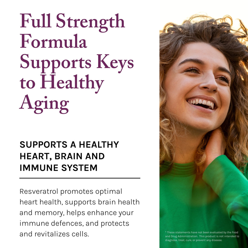 , Resveratrol 1000 Mg, Antioxidant Supplement for Heart and Immune Health, Supports Healthy Aging, Paleo, Keto, 60 Capsules