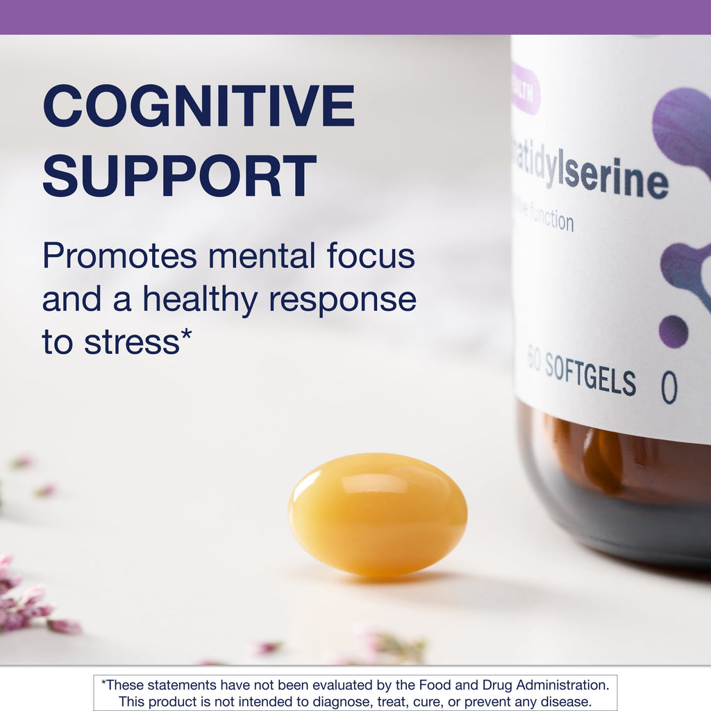 Phosphatidylserine - Brain Support Supplement* - for Focus & Learning - Non-Gmo & Gluten-Free - 60 Softgels
