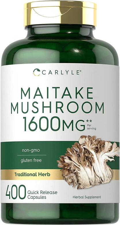 Maitake Mushroom Supplement | 1600Mg | 400 Extract Capsules for Men and Women | by