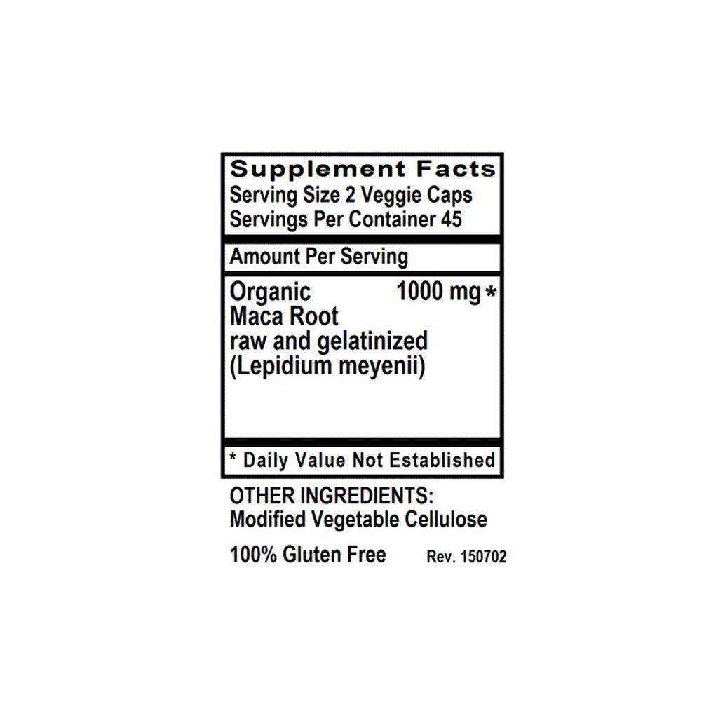, Organic Maca, Hormone Balance & Energy Support, 90 Vegetarian Capsules