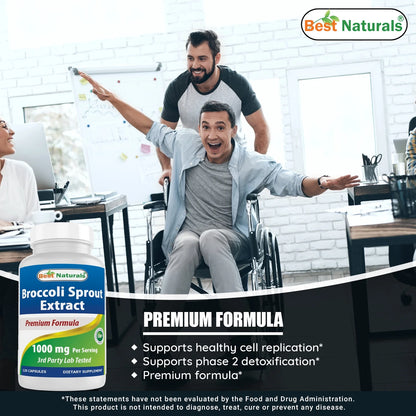 3 Pack  Broccoli Sprouts Extract 1000 Mg 120 Capsules