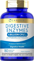 Digestive Enzymes with Probiotics and Prebiotics | 180 Capsules | by