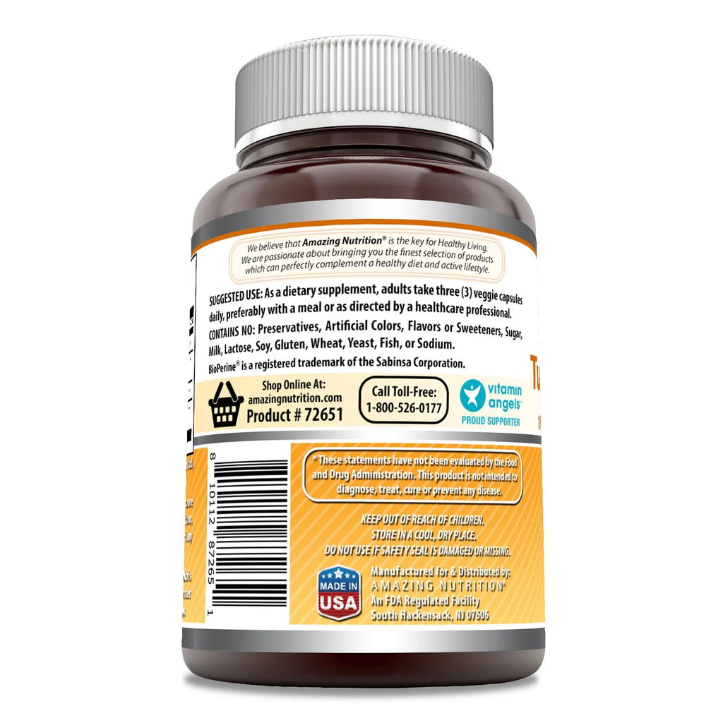 Turmeric & Ginger with Bioperine, 750 Mg, 180 Veggie Capsules