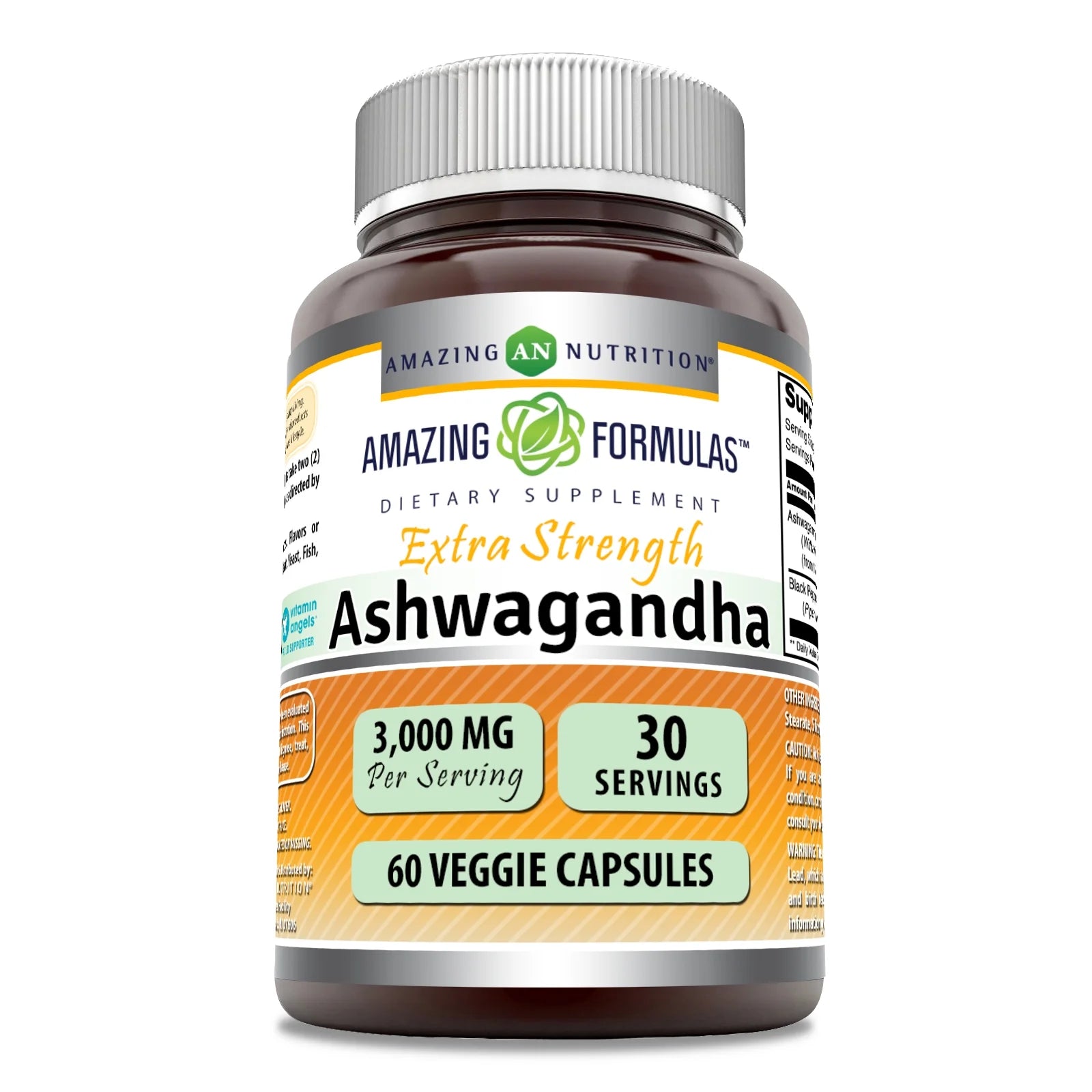 Ashwagandha Extract 3000 Mg per Serving | Powerful Strength | 120 Veggie Capsules Supplement | Made in USA