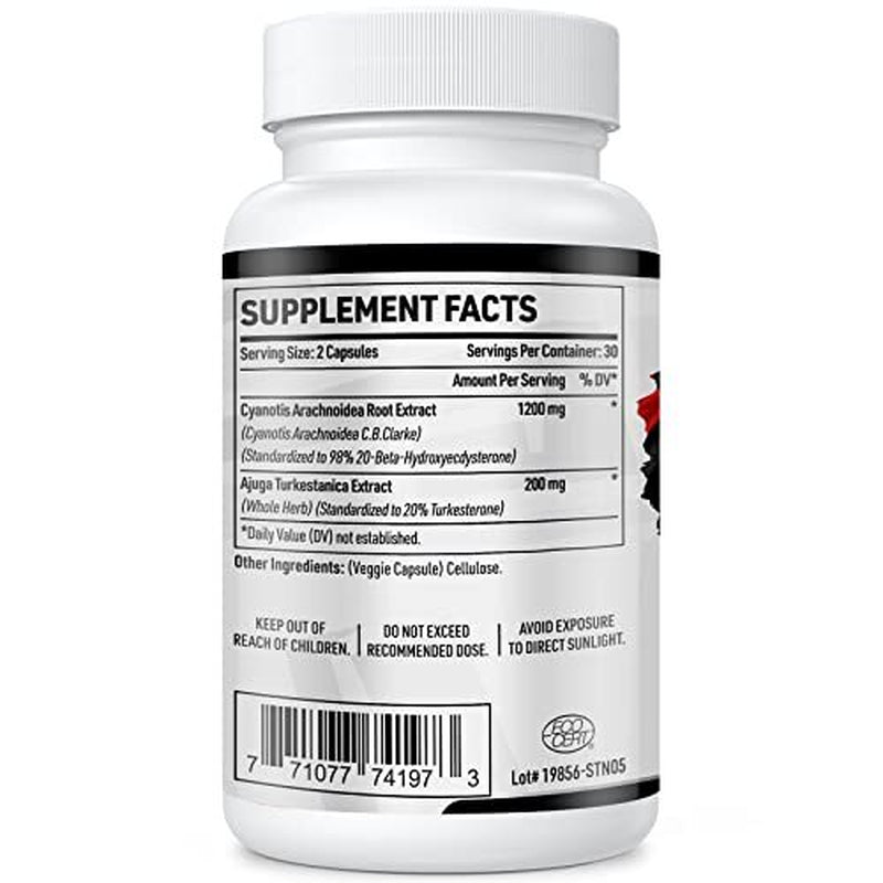 1400Mg Beta Ecdysterone and Turkesterone Supplements, Maximized 98% Beta Ecdy...