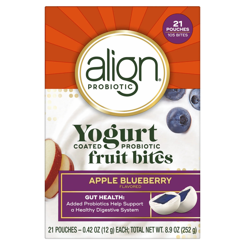 Probiotic Yogurt Coated Fruit Bites, Probiotic Supplement for Daily Gut Health, 21 Count