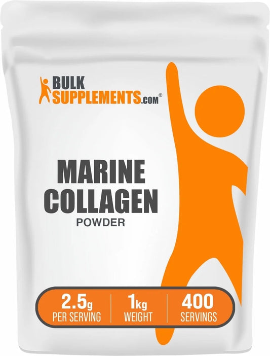Bulksupplements Marine Collagen Powder - Collagen Supplement, Hydrolyzed - Unflavored, 2.5G per Serving, 100G (3.5 Oz)
