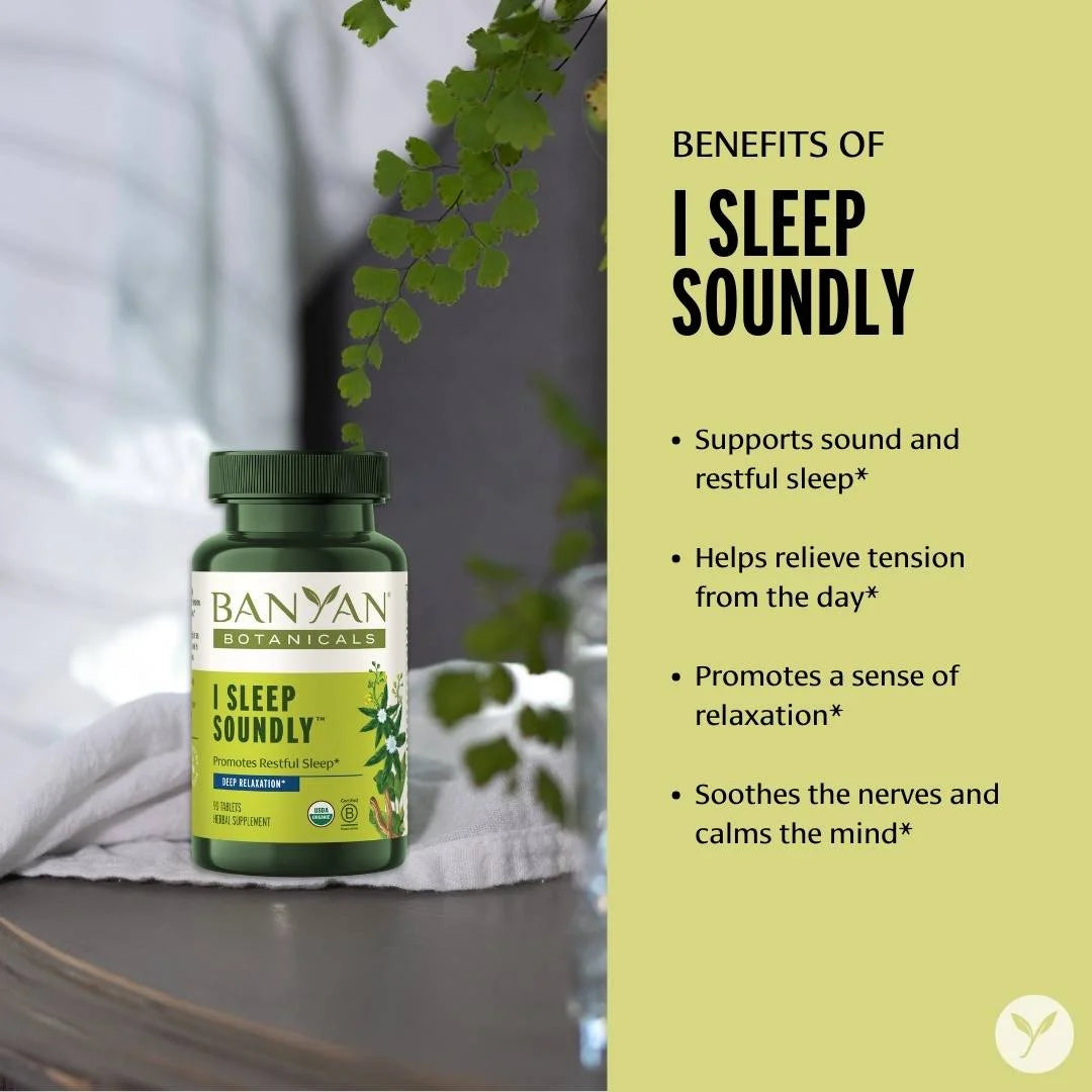 I Sleep Soundly – Organic Herbal Sleep Supplement with Ashwagandha & Chamomile – 90 Tablets – Non-Gmo Sustainably Sourced Vegan