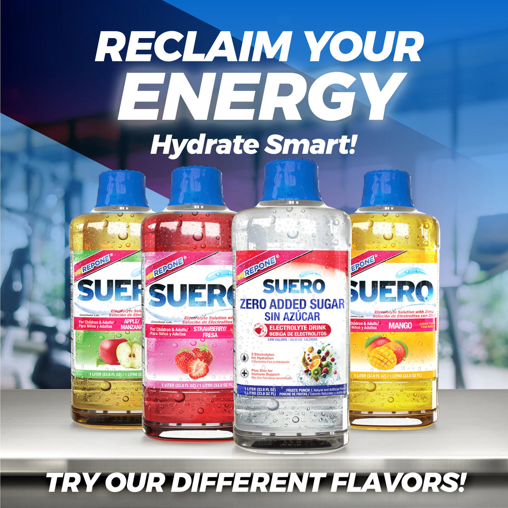 Suero  Sugar Free Liquid Electrolyte Solution with Zinc for Adults and Children, 33.8 Fl Oz