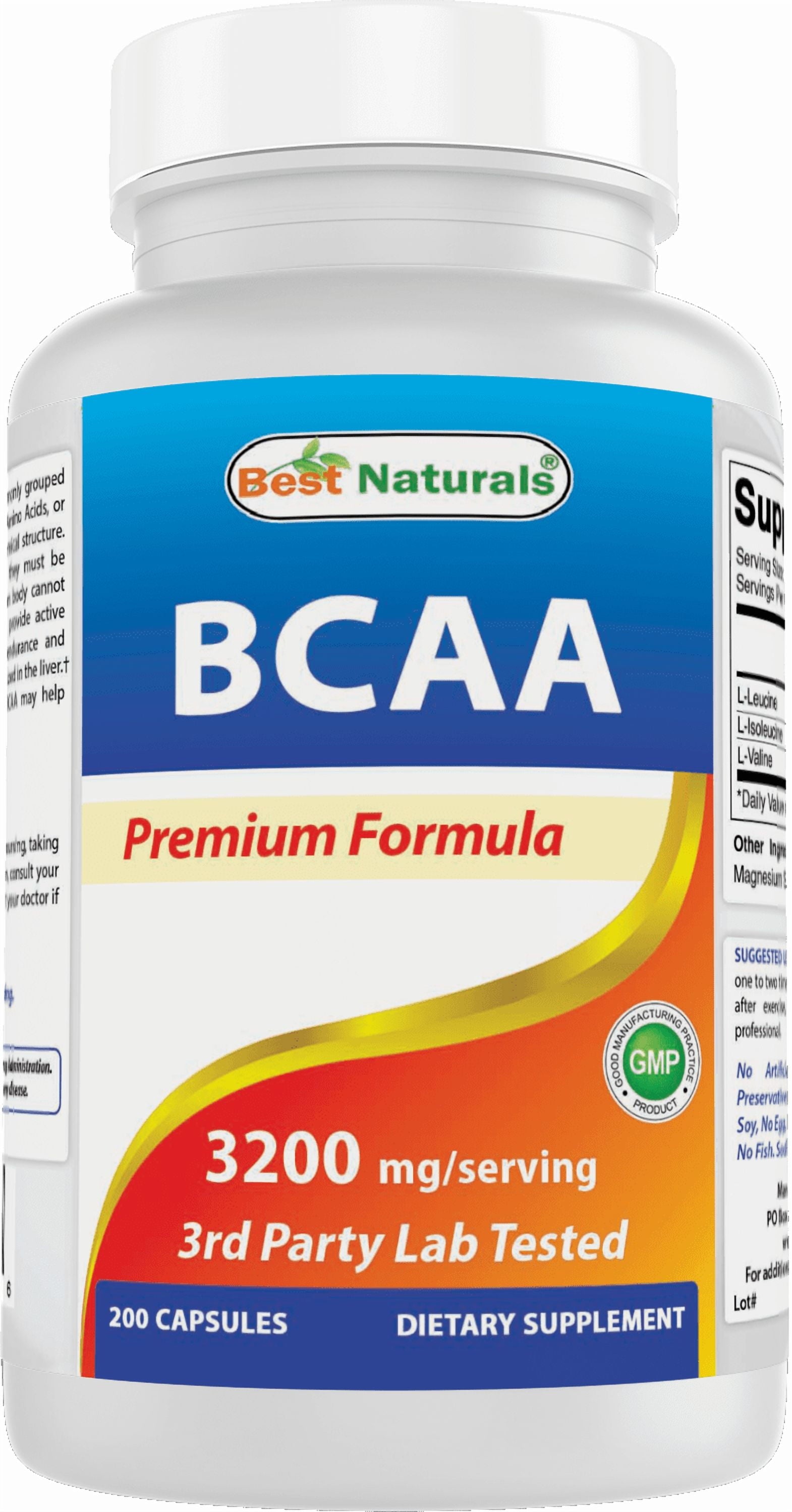 BCAA 3200 Mg Capsules, 200 Count