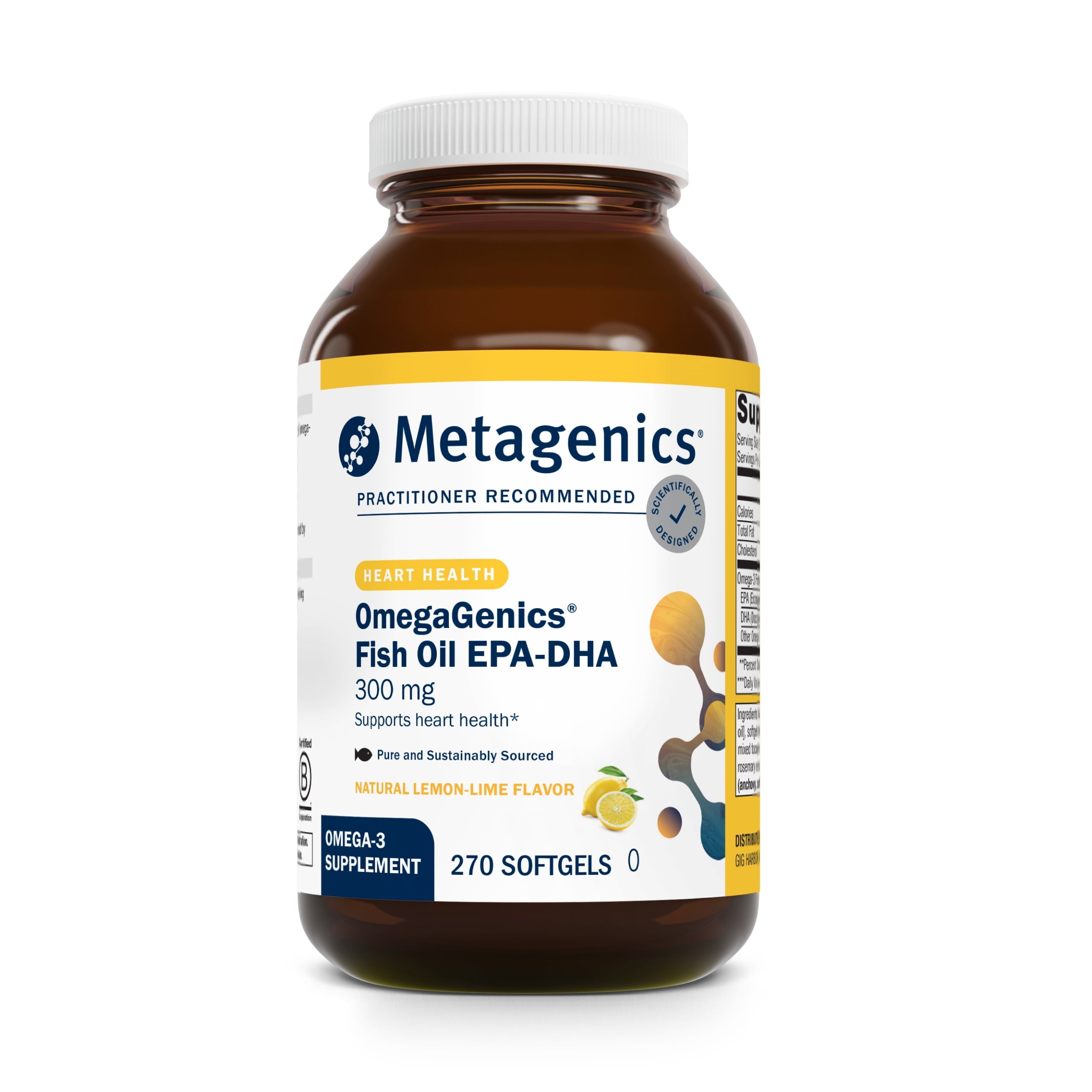 Omegagenics EPA-DHA 300Mg - Daily Omega 3 Fish Oil Supplement to Support Cardiovascular, Musculoskeletal and Immune System Health - 270 Softgels