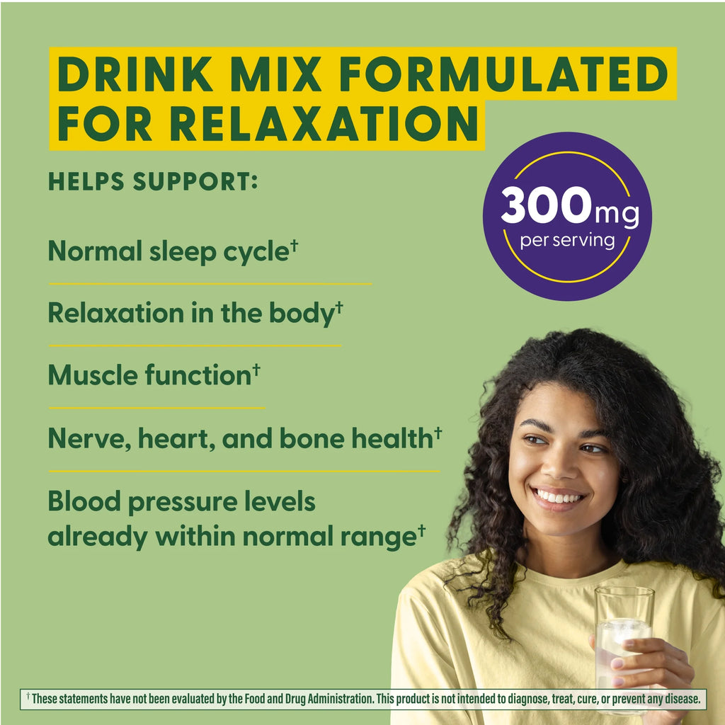 Relax + Calm Magnesium Powder - Drink Mix - Blackberry Hibiscus - 50 Servings