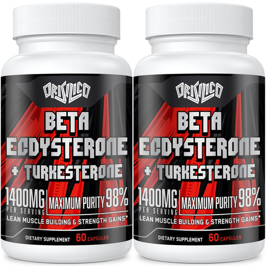 1400Mg Beta Ecdysterone and Turkesterone Supplements, Maximized 98% Beta Ecdy...