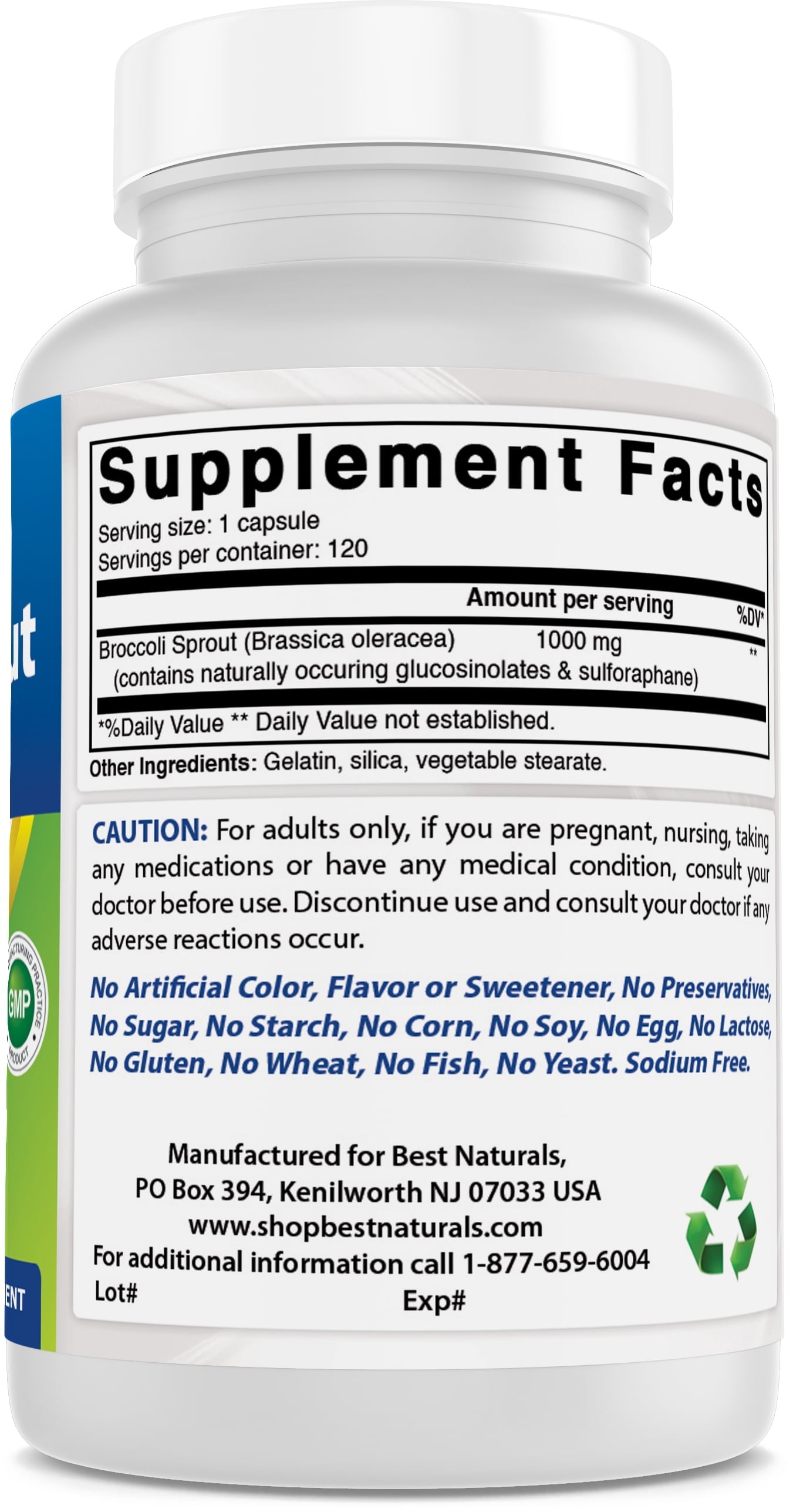 3 Pack  Broccoli Sprouts Extract 1000 Mg 120 Capsules