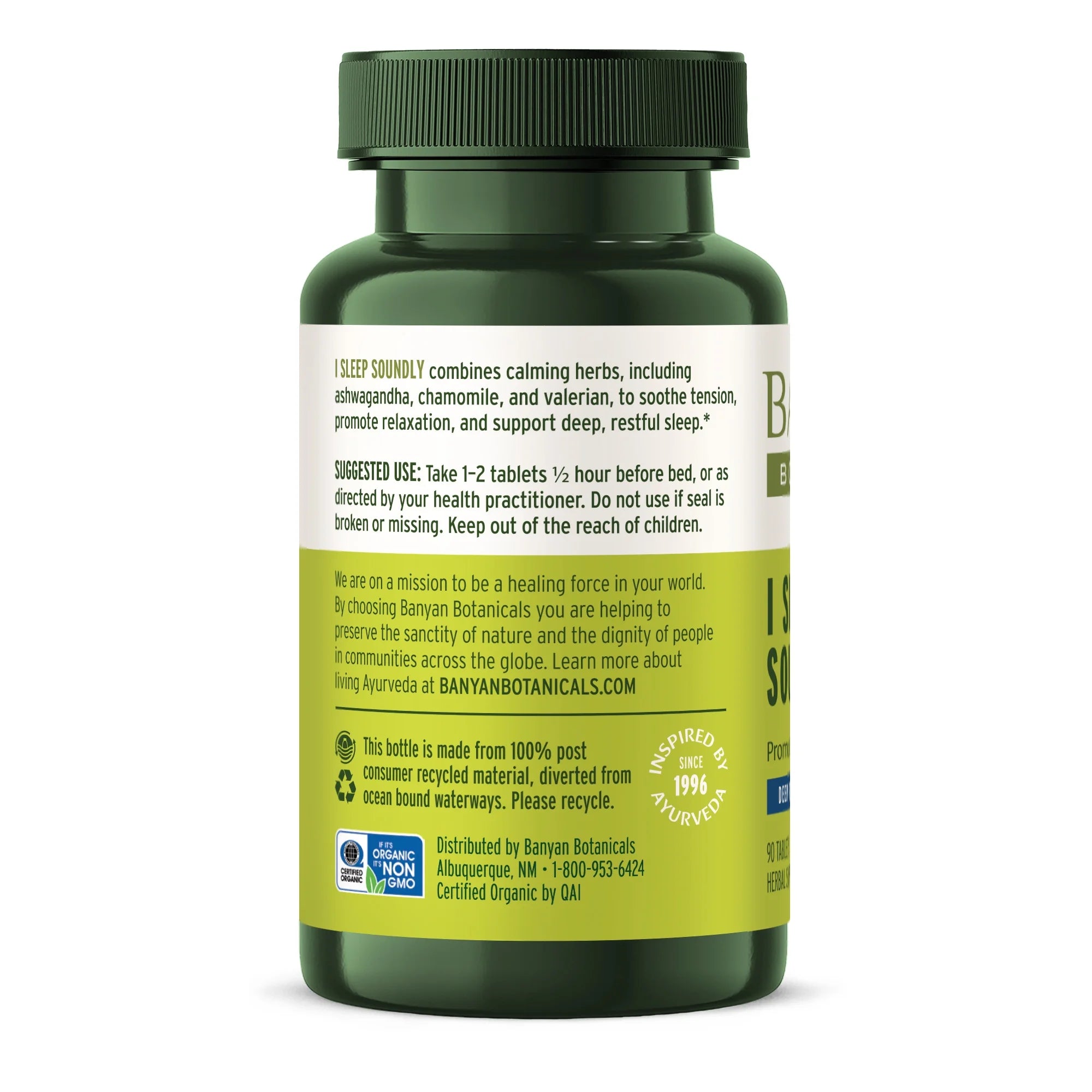 I Sleep Soundly – Organic Herbal Sleep Supplement with Ashwagandha & Chamomile – 90 Tablets – Non-Gmo Sustainably Sourced Vegan