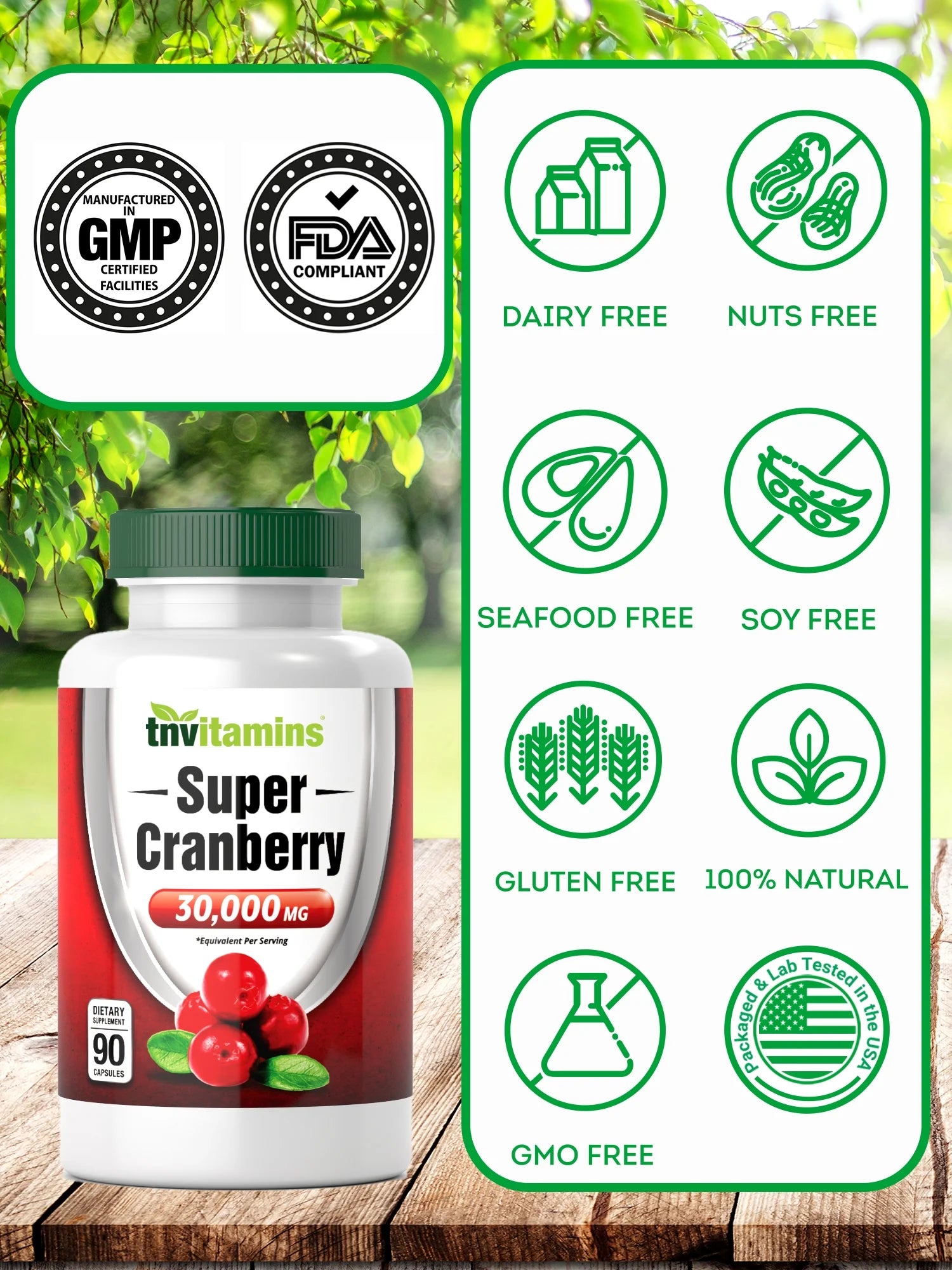 Cranberry Pills for Women & Men (30,000 MG X 90 Capsules) | Supports Urinary Tract Health