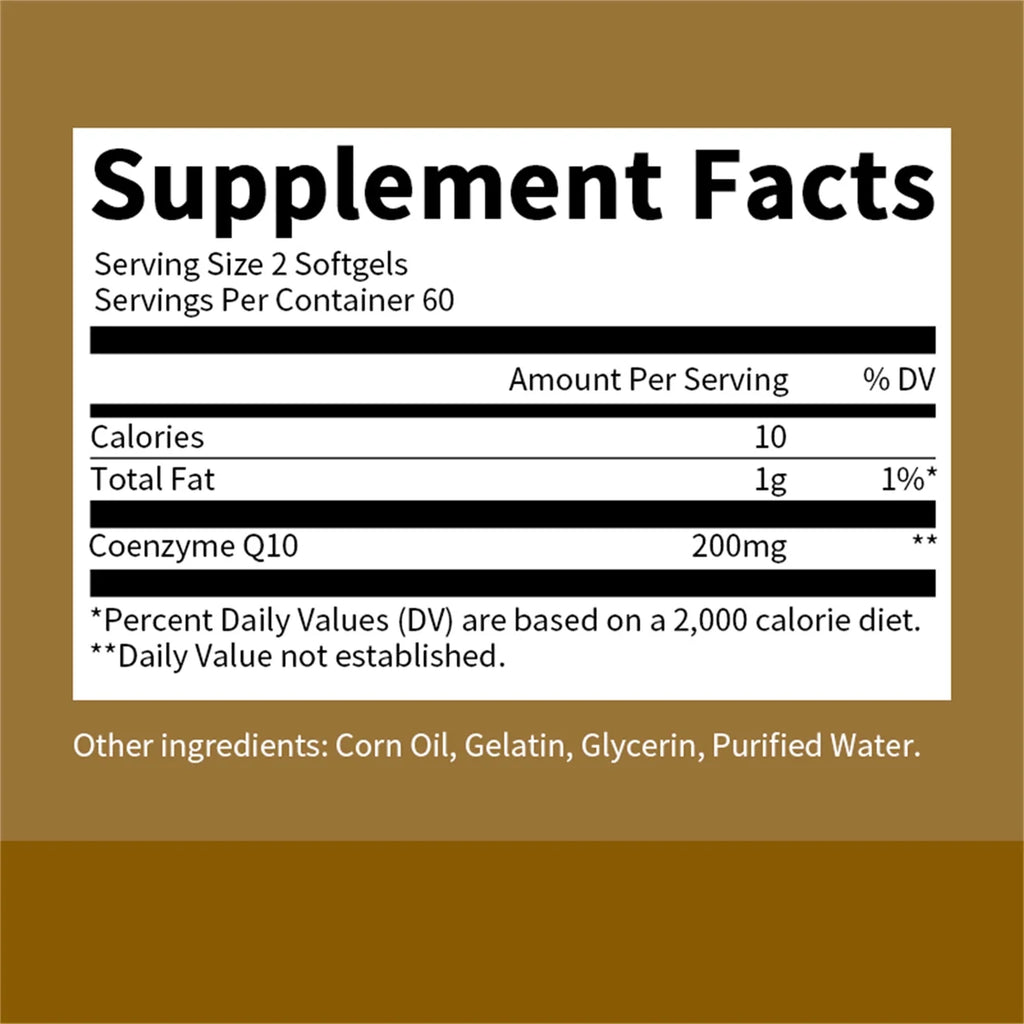 Upgraded Coenzyme Q10 Capsules, High Absorption Coq10 200Mg per Serving - Coenzyme Q10 Dietary Supplements by , 360 Vegan Capsules/6 Months Supply