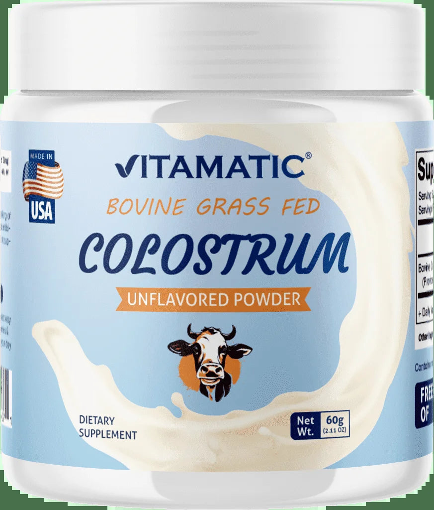 Bovine Colostrum 30% Igg Powder - Supplement for Gut Health, Hair Growth, Beauty, Muscle Recovery, & Immune Support - Easy to Mix - 60 Gram - 30 Servings (Unflavored)
