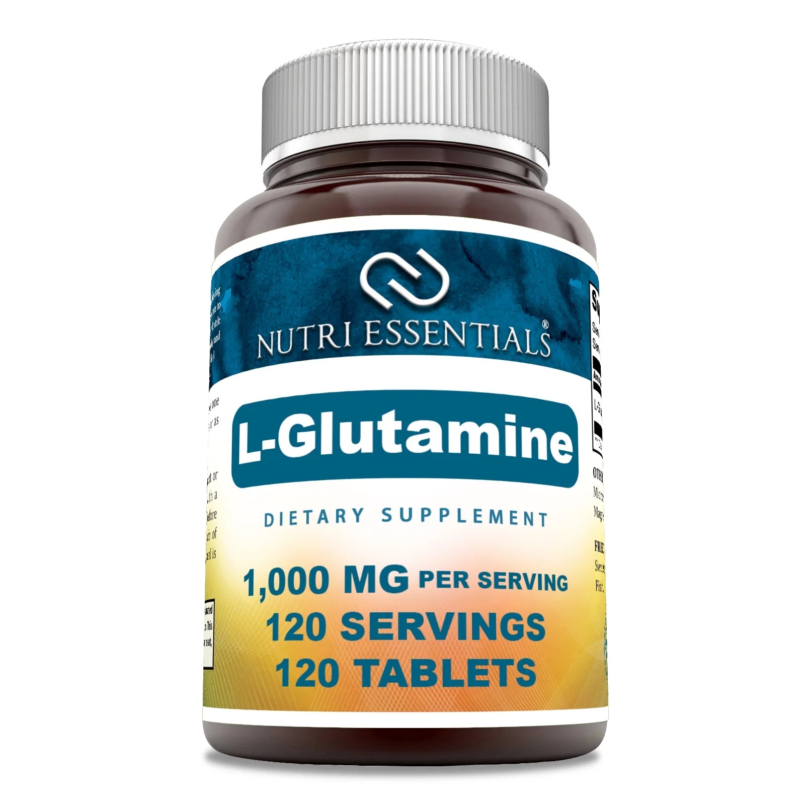 L-Glutamine 1000Mg 120 Tablets | Amino Acid Supplement for Men & Women | Non-Gmo | Gluten Free | Made in USA