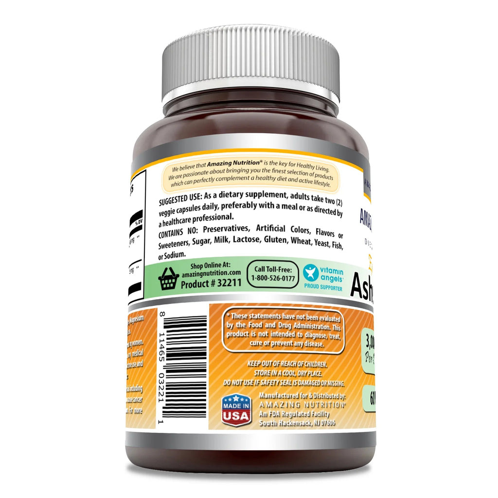 Ashwagandha Extract 3000 Mg per Serving | Powerful Strength | 120 Veggie Capsules Supplement | Made in USA